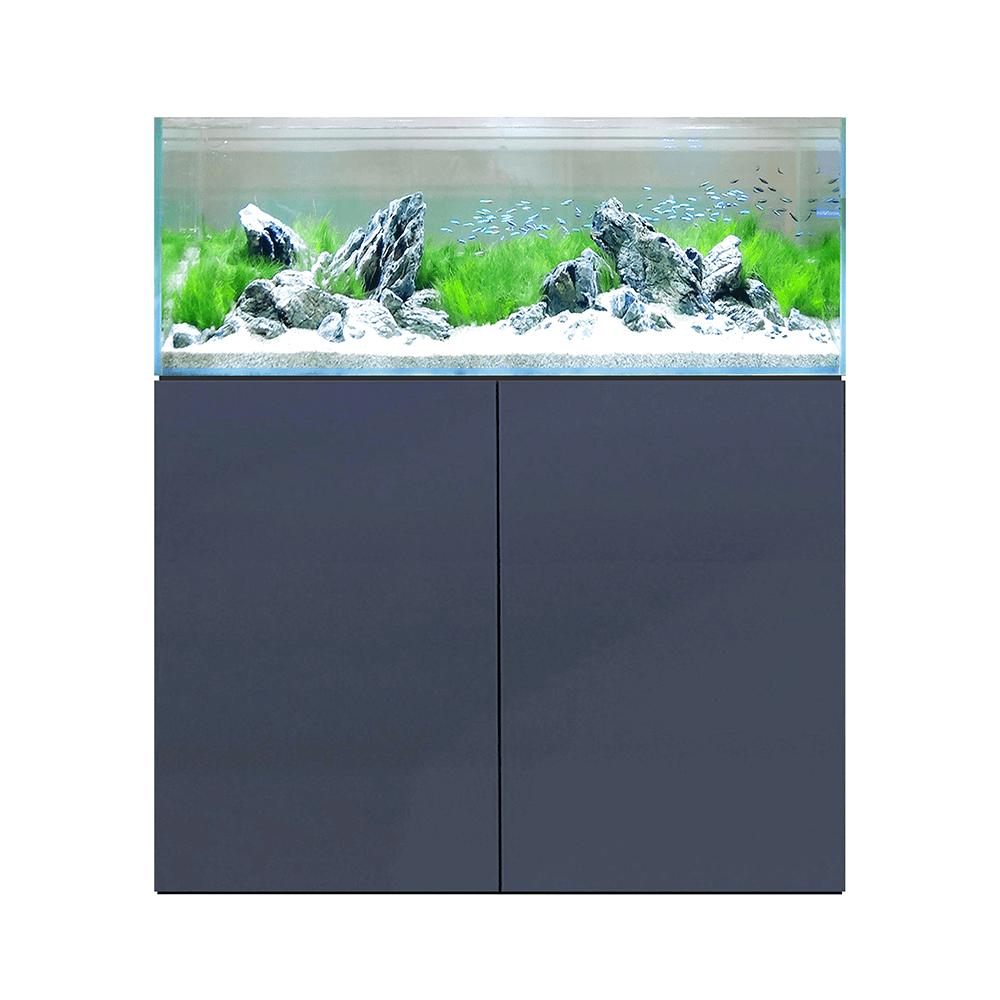 D&D Aqua-Pro Aquascaper 1200 120cm Aquarium & Ultra-Gloss Anthracite Cabinet - 283L