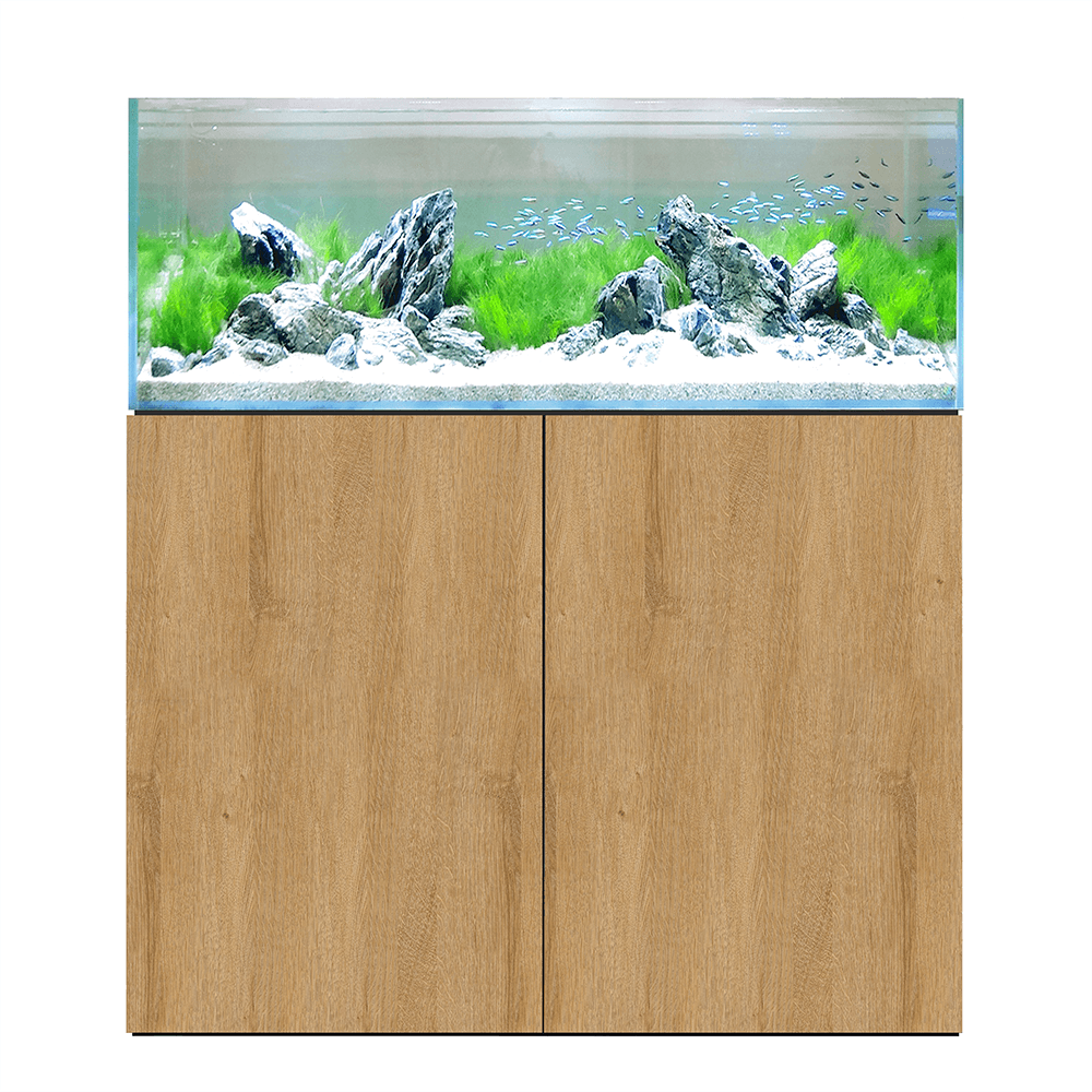 D&D Aqua-Pro Aquascaper 1200 120cm Aquarium & Natural Oak Cabinet - 283L