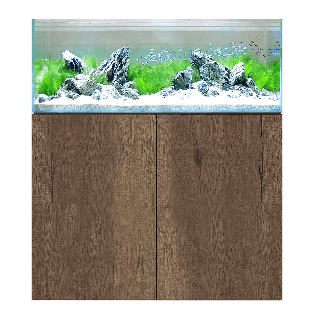 D&D Aqua-Pro Aquascaper 1200 120cm Aquarium & Tobacco Oak Cabinet - 283L