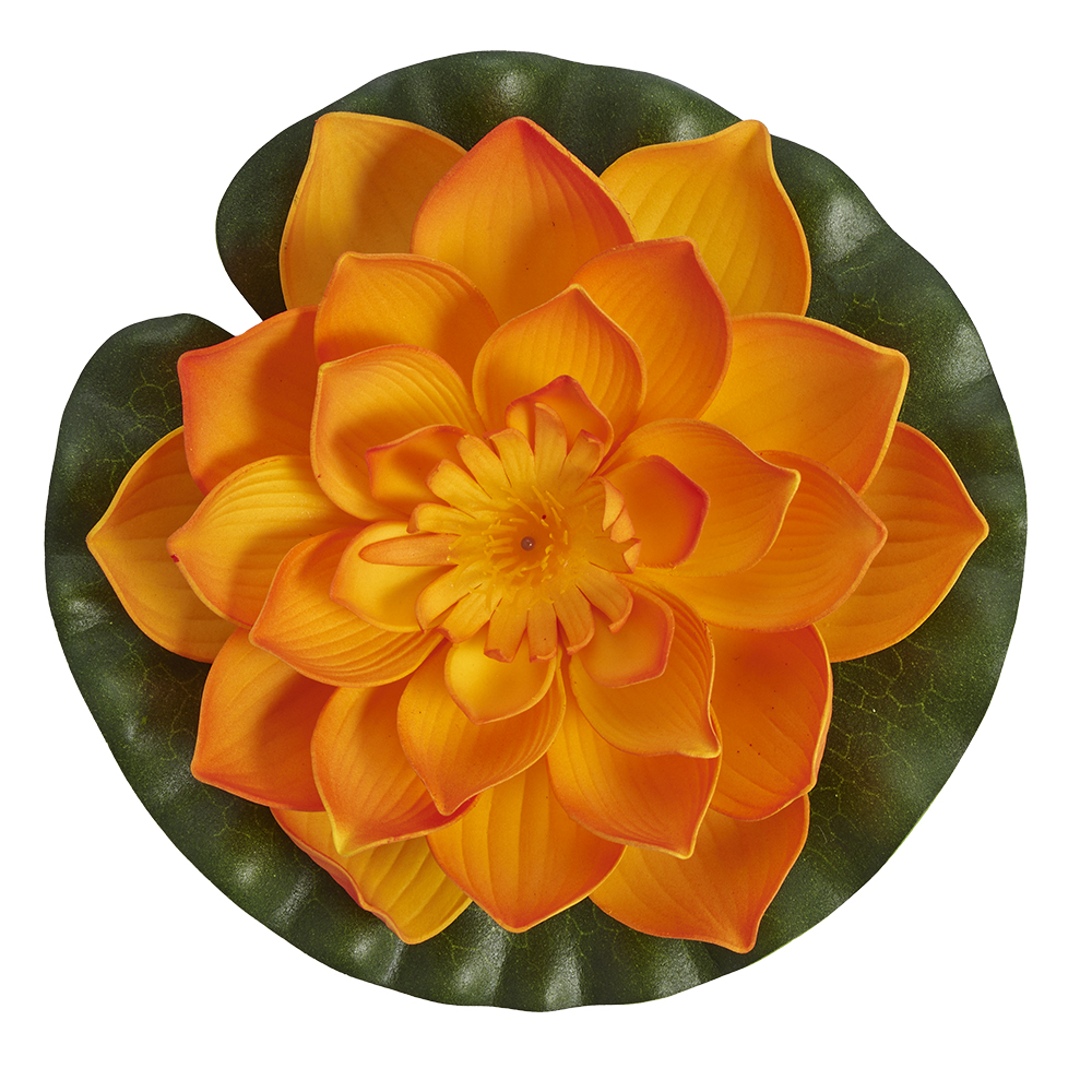 Velda Floating Orange Lotus Flower