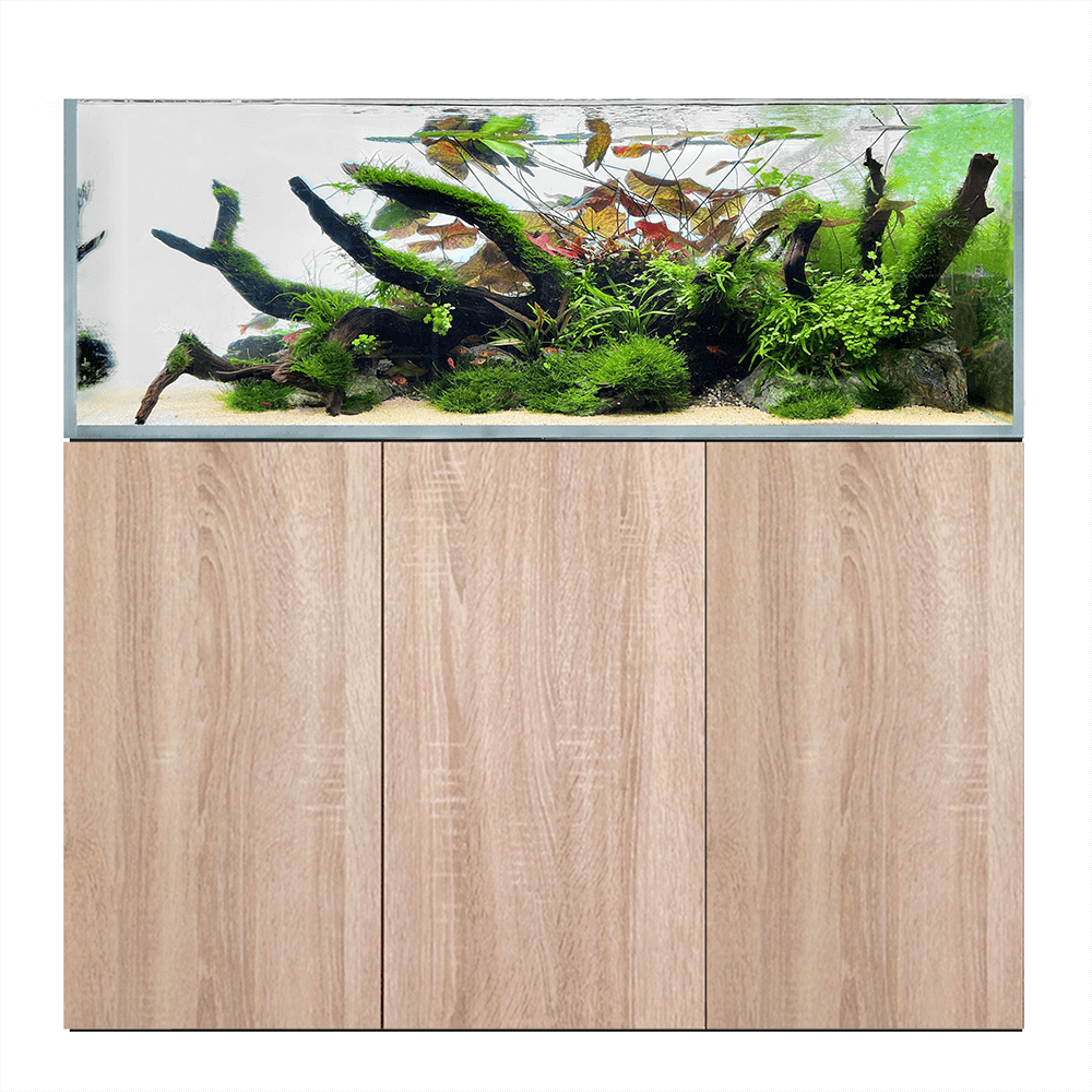 D&D Aqua-Pro Aquascaper 1500 150cm Aquarium & Platinum Oak Cabinet - 440L