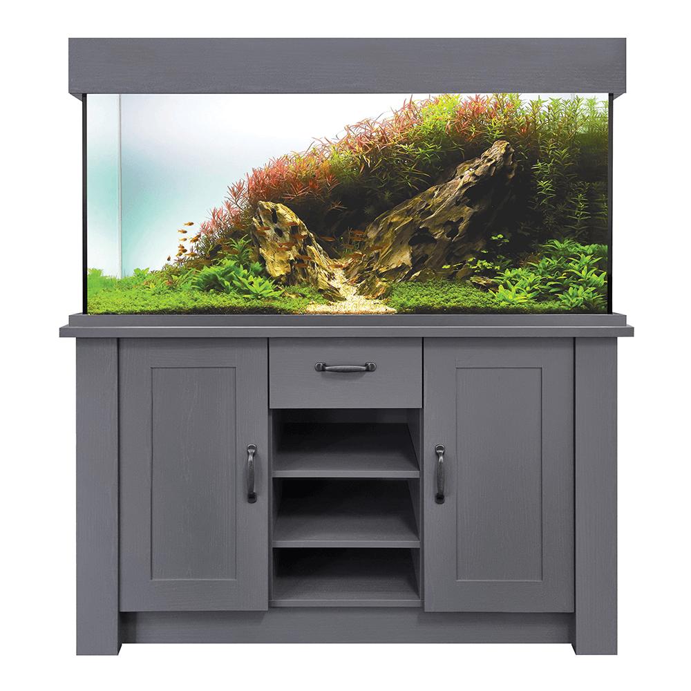 Aqua One Oakstyle 230 116cm Aquarium & Slate Grey Cabinet - 230L