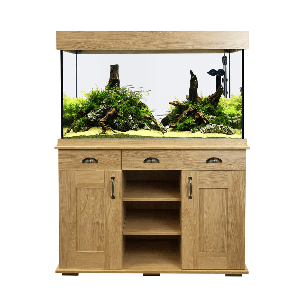 Fluval Shaker 345l Aquarium and Hampshire Oak Cabinet