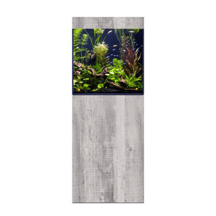 D&D Aqua-Pro Freshwater 600 60cm Cube Aquarium & Driftwood Concrete Cabinet -188L