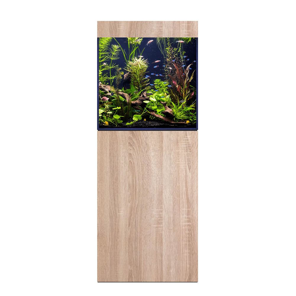 D&D Aqua-Pro Freshwater 600 60cm Cube Aquarium & Platinum Oak Cabinet -188L