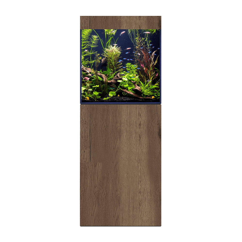 D&D Aqua-Pro Freshwater 600 60cm Cube Aquarium & Tobacco Oak Cabinet -188L