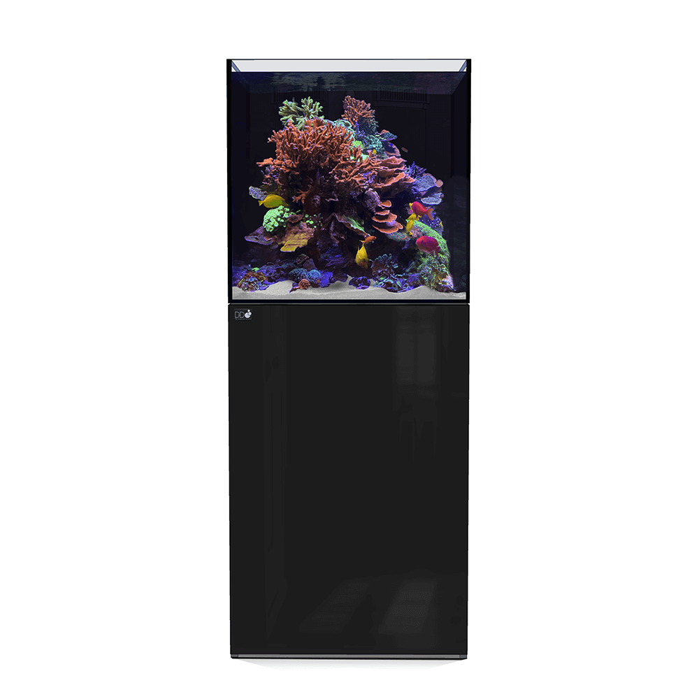 D&D Aqua-Pro Reef 600 60cm Cube Aquarium & Ultra-Gloss Black Cabinet - 212L