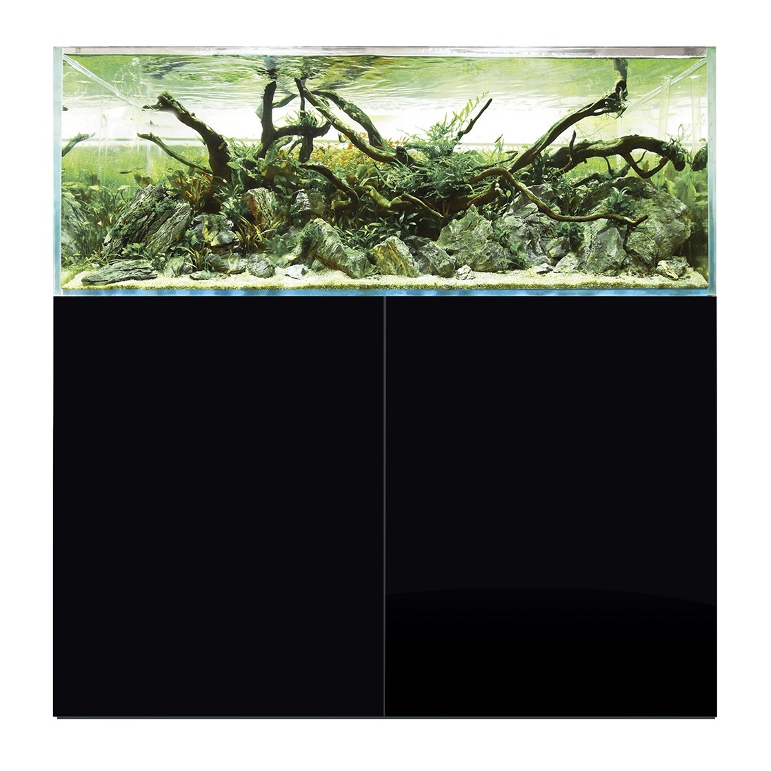 D&D Aqua-Pro Aquascaper 1200 120cm Aquarium & Black Satin Cabinet - 283L