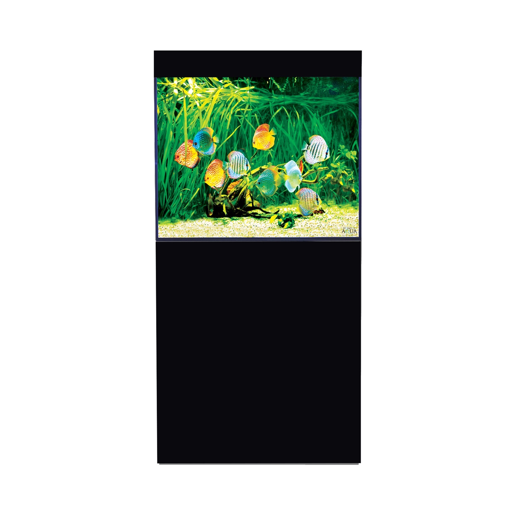 D&D Aqua-Pro Freshwater 600 60cm Aquarium & Ultra-Gloss Black Cabinet - 170L