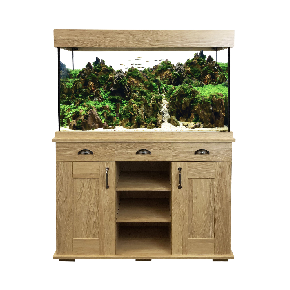 Fluval Shaker 252L Aquarium & Hampshire Oak Cabinet - 105cm