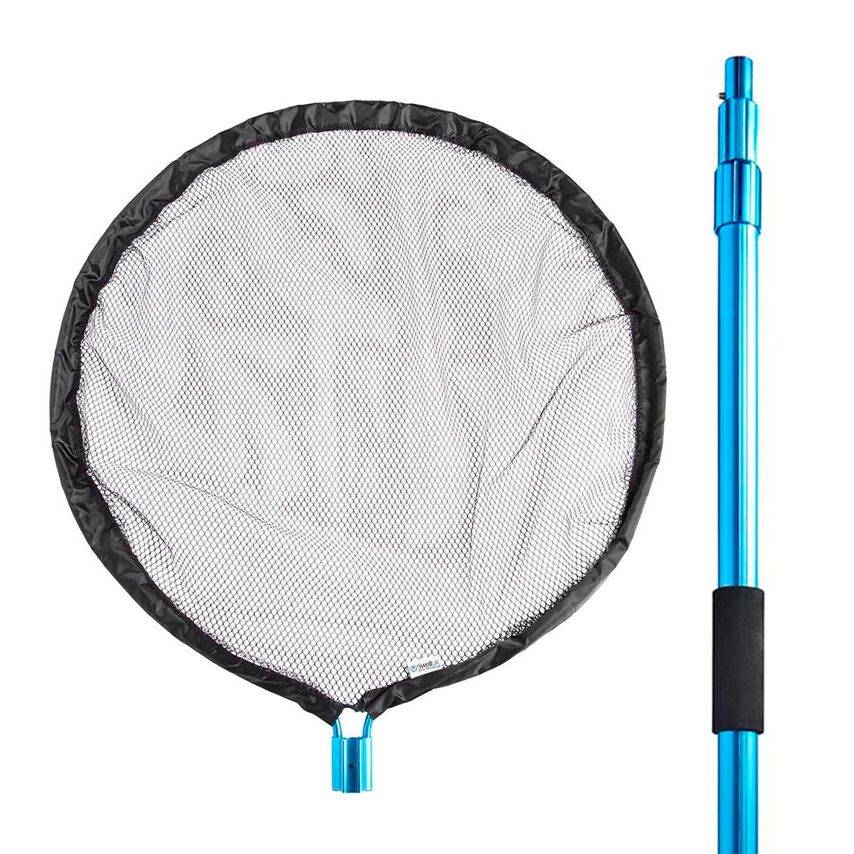 Heavy Duty 60cm Round Koi Net Head + Heavy Duty Telescopic Pole 3m
