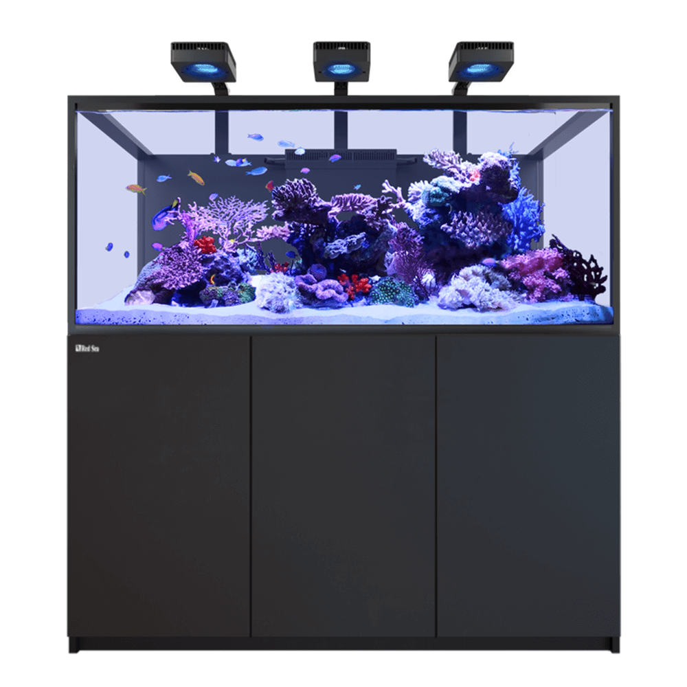 Red Sea Reefer S-700 G3 Deluxe 150cm Aquarium & Black Cabinet -700L (Incl. 3 X RL170 & Arms)