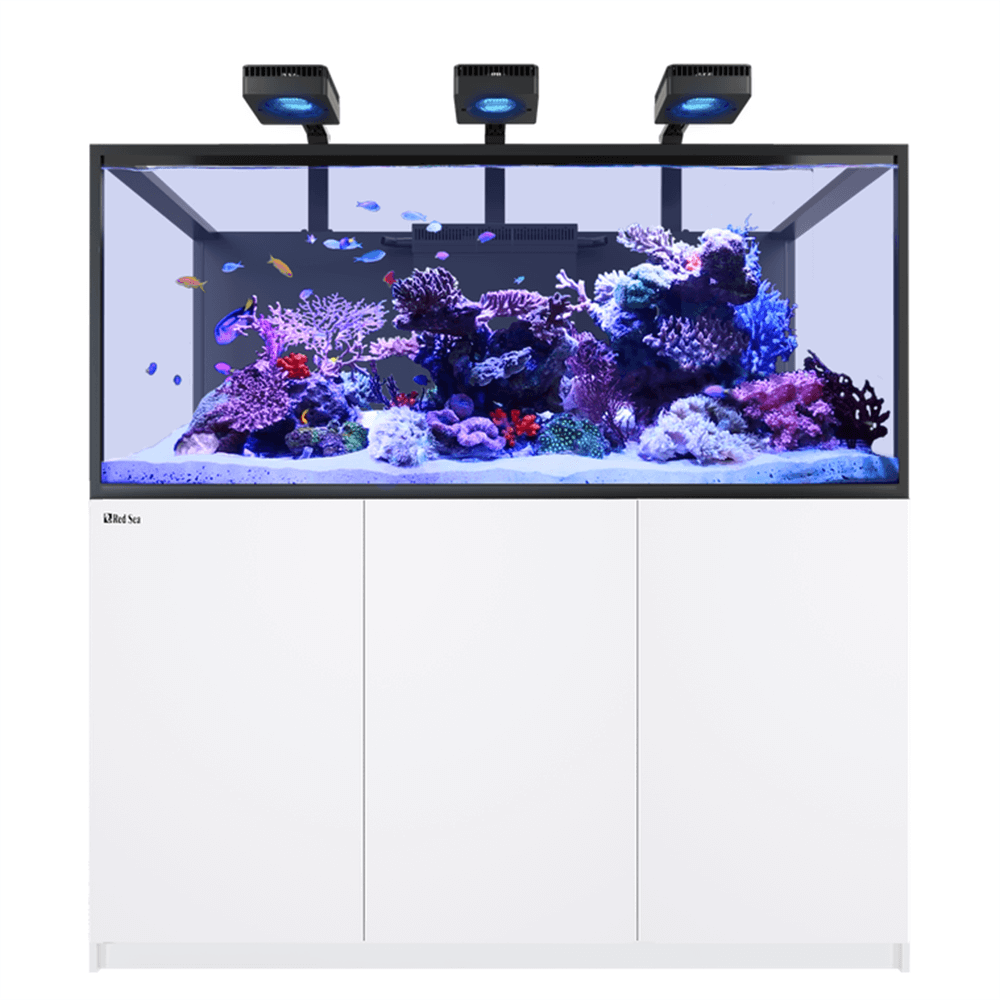 Red Sea Reefer S-700 G3 Deluxe 150cm Aquarium & White Cabinet -700L (Incl.3 X RL170 & Arms)