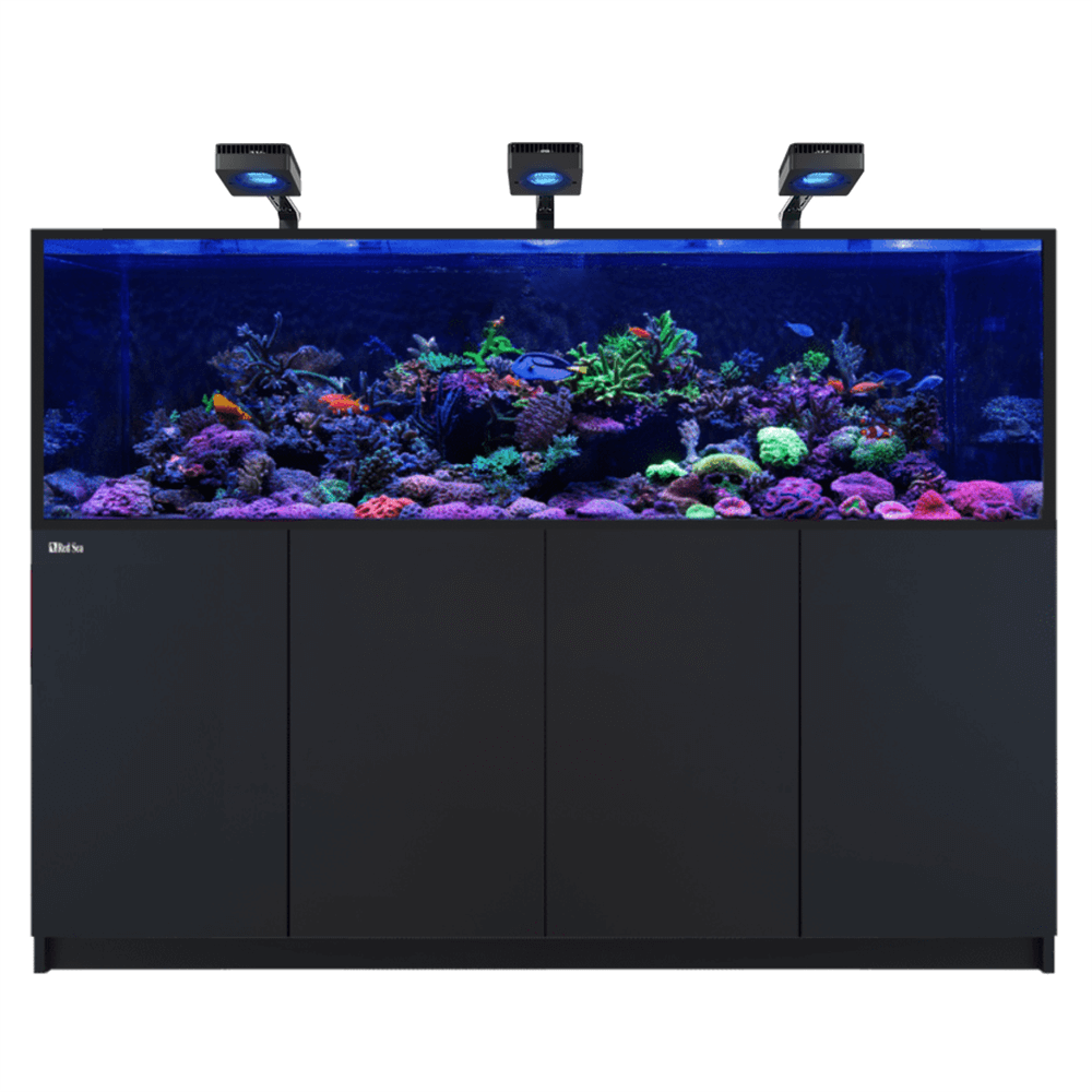 Red Sea Reefer S-850 G3 Deluxe 180cm Aquarium & Black Cabinet - 850L (Incl. 3 X RL170 & Arms)