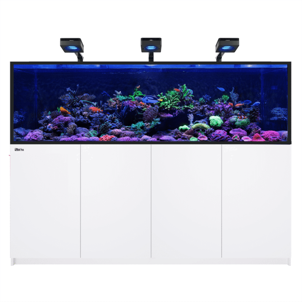 Red Sea Reefer S-850 G3 Deluxe 180cm Aquarium & White Cabinet - 850L (Incl. 3 X RL170 & Arms)