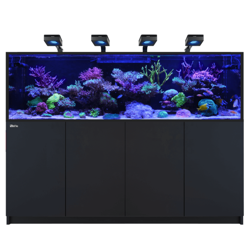Red Sea Reefer S-1000 G3 Deluxe 210cm Aquarium & Black Cabinet - 1000L (Incl. 4 X RL170 & Arms)