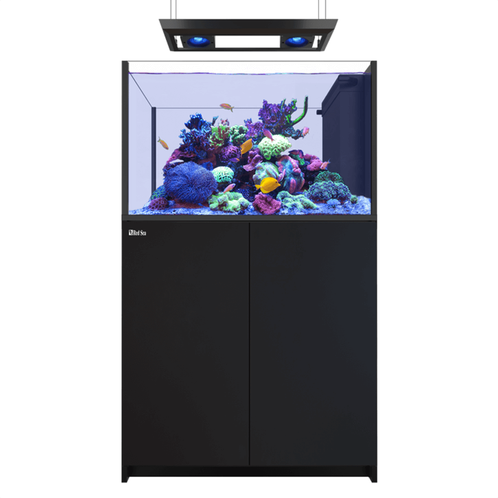 Red Sea Reefer Peninsula 350 G3 Deluxe 96cm Aquarium & Black Cabinet - 342L (Incl. 2 X RL115 & Pendant)