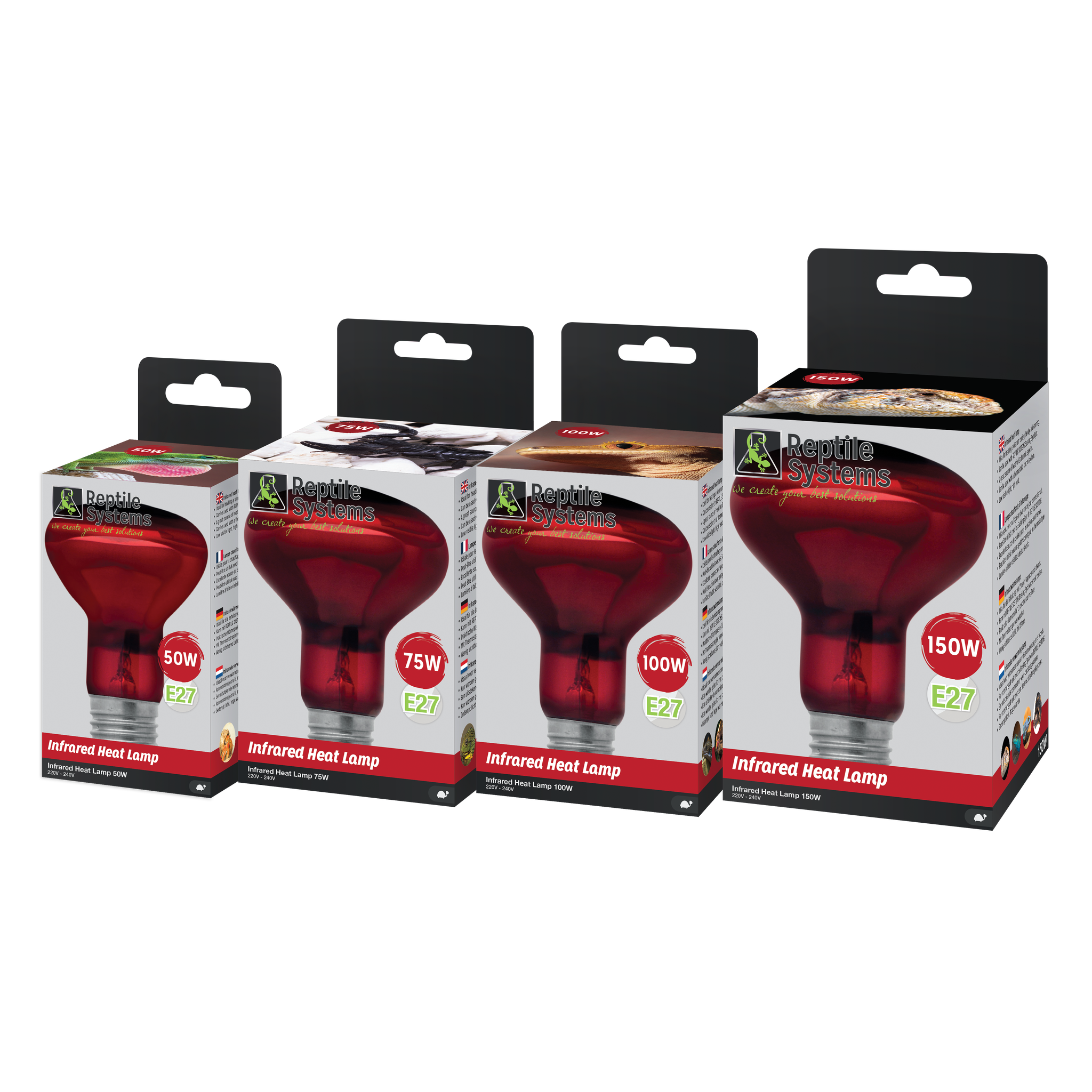Reptile Systems Infrared Heat Lamps 50w-150w