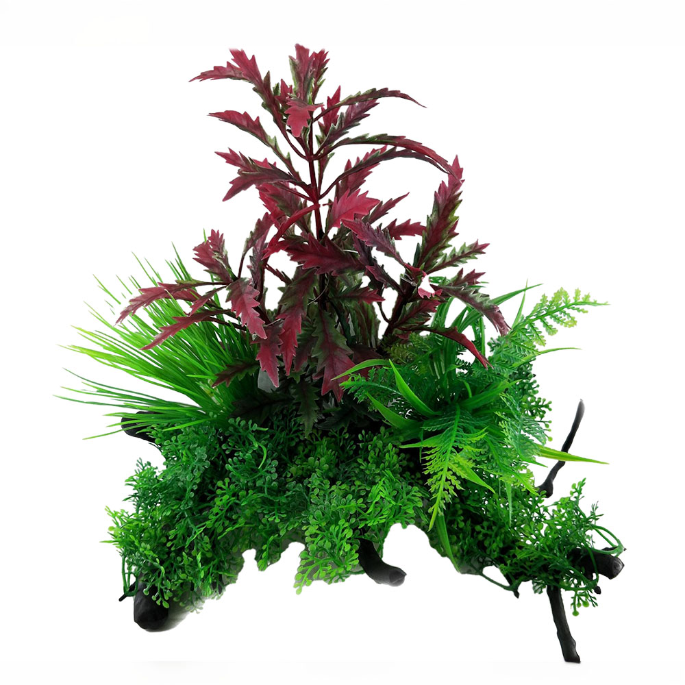 Swell Purple & Green Combination Bush Artificial Plant