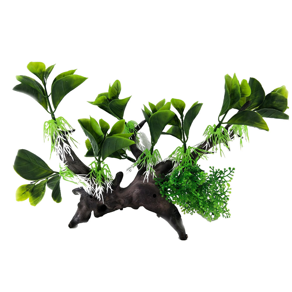 Swell Green Banyan Leaves On Dead Wood Artificial Plant