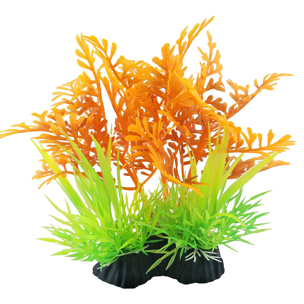 Swell Orange Fern & Green Grass Artificial Plant
