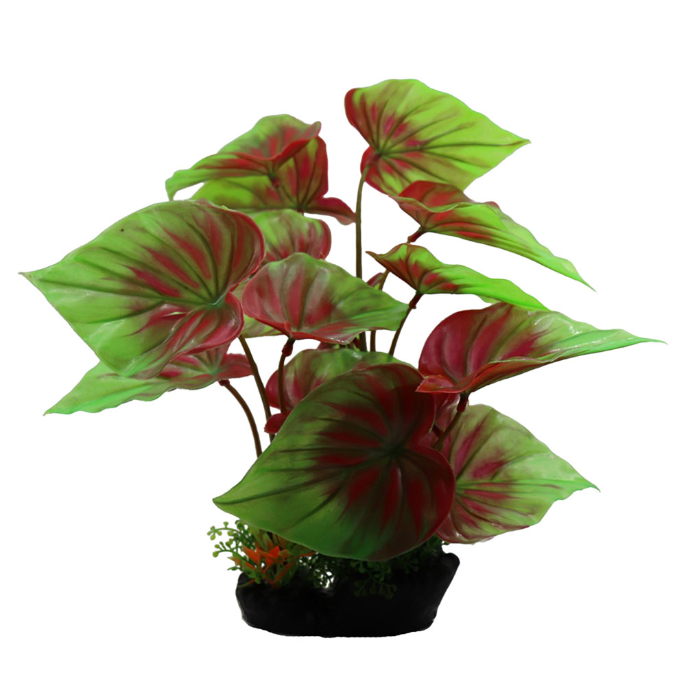 Swell Red & Green Banyan Leaves Artificial Plant