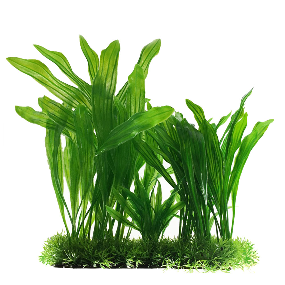 Swell Rounded Green Echinodorus Bush Artificial Plant