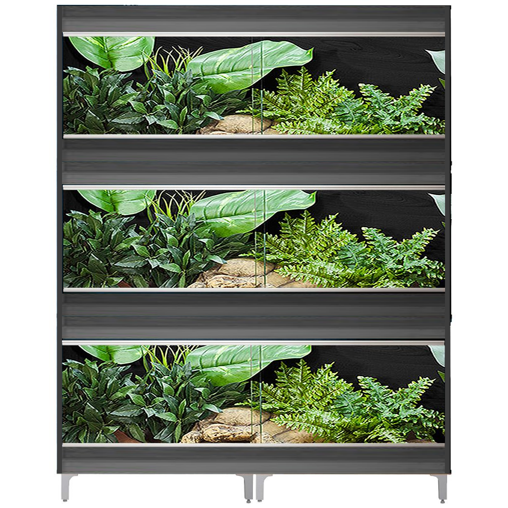 VivExotic Repti Home Large Three Tier Grey Vivarium - W:115cm x H:134cm