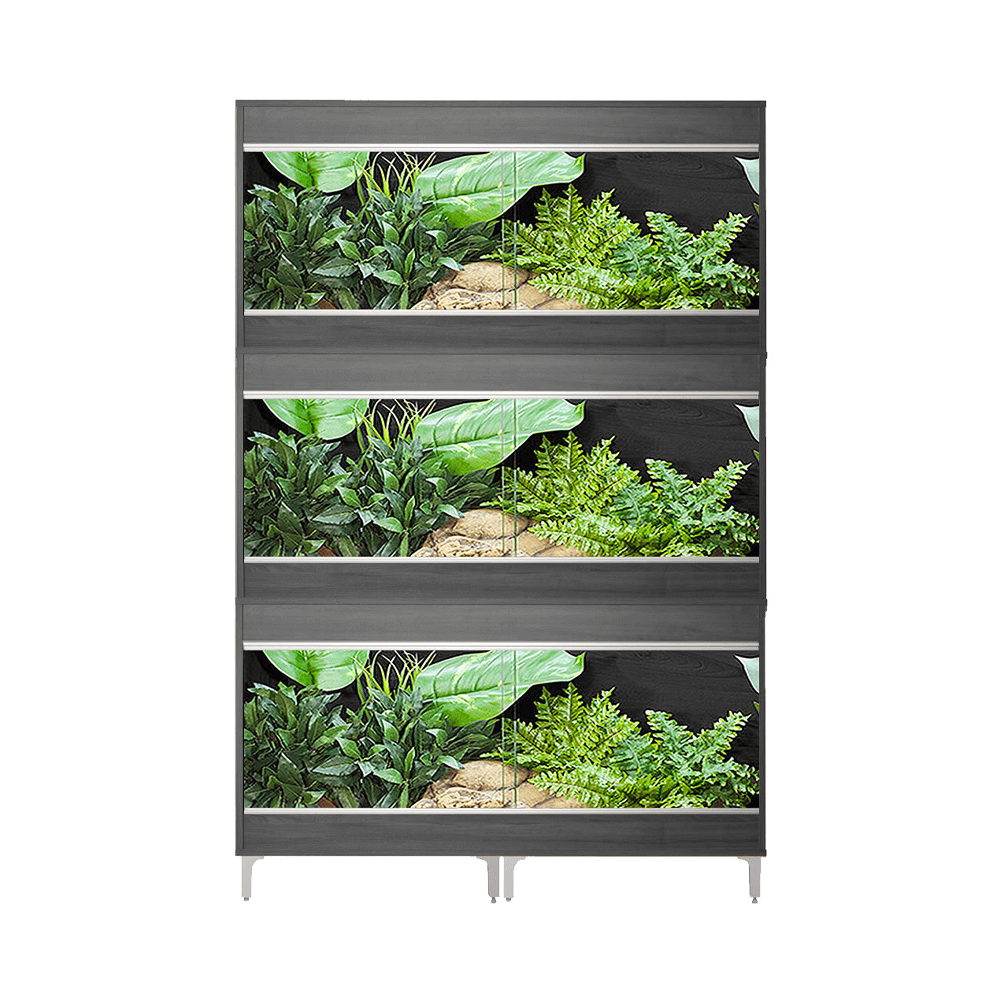 VivExotic Repti Home Maxi Large Three Tier Grey Vivarium - W:115cm x H:168cm