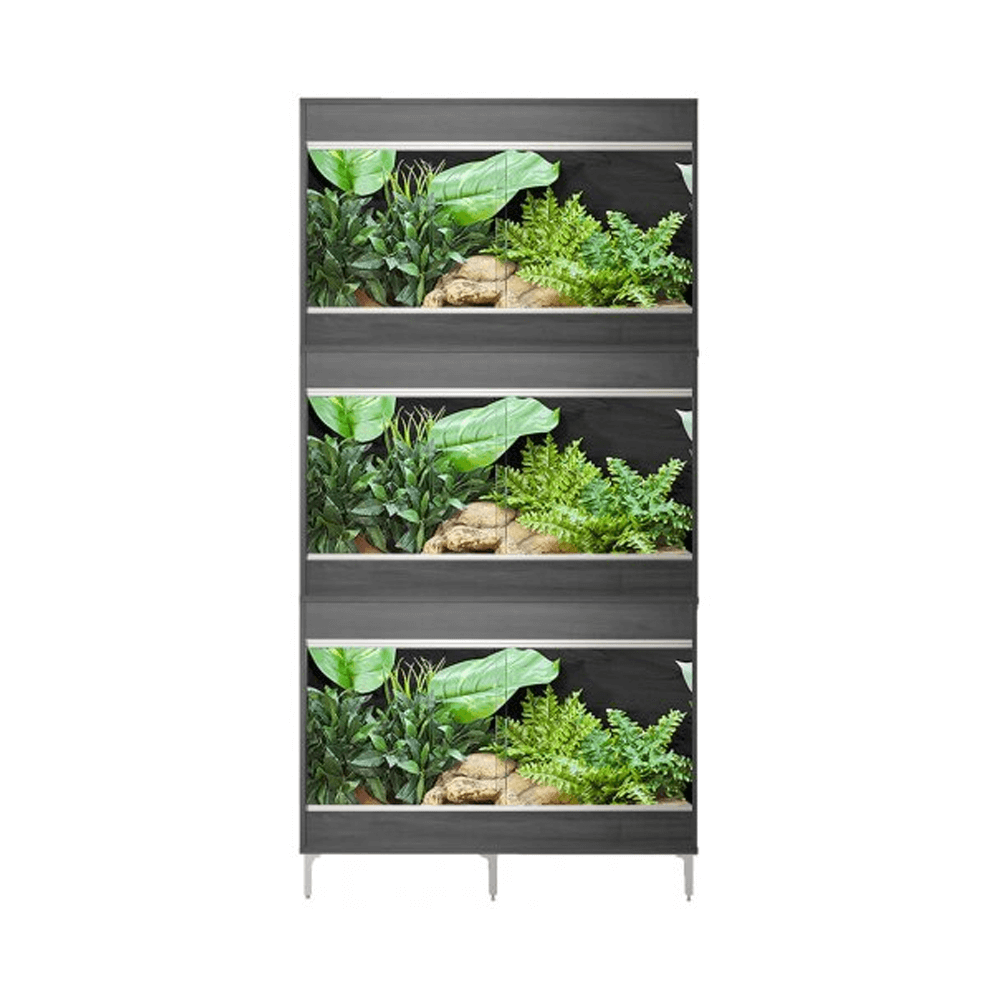 VivExotic Repti Home Maxi Medium Three Tier Grey Vivarium - W:86cm x H:168cm