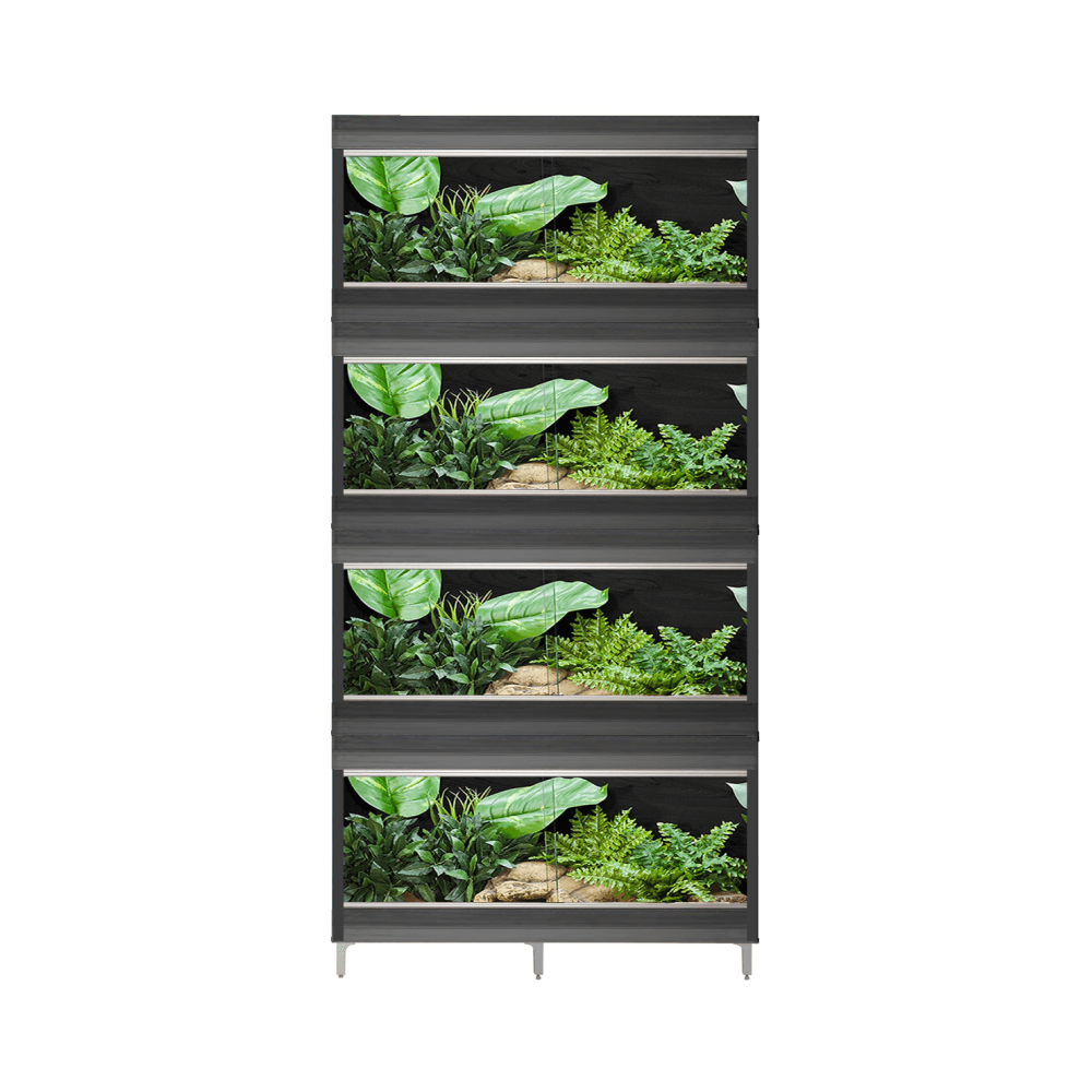 VivExotic Repti Home Maxi Large Four Tier Grey Vivarium - W:115cm x 224cm