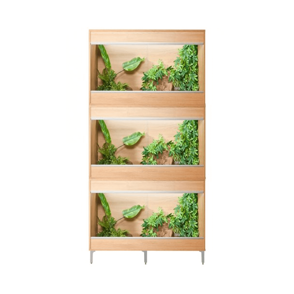 VivExotic Repti Home Maxi Medium Three Tier Oak Vivarium - W:86cm x H:168cm