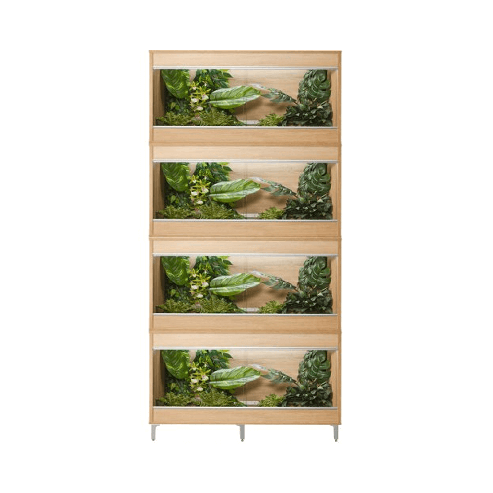 VivExotic Repti Home Maxi Medium Four Tier Oak Vivarium - W:86cm x H:224cm