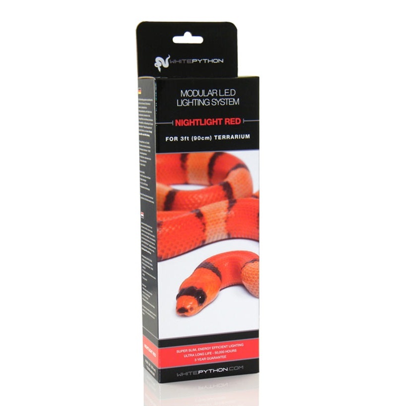 Nightlight Red 3ft Kit - Transformer, power cable, connectors, mounting magnetic tape and 3x1ft 'nightlight red' LED strip.
