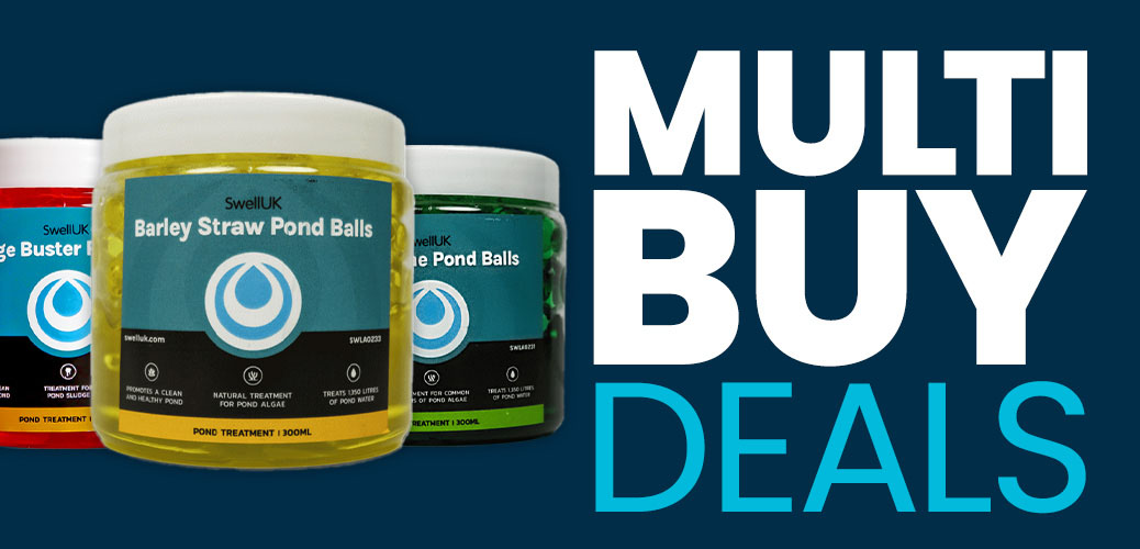 Pond Offer: Shop multibuy deals. Save from 5% to 20% OFF when buying live fish, pond treatment and others.